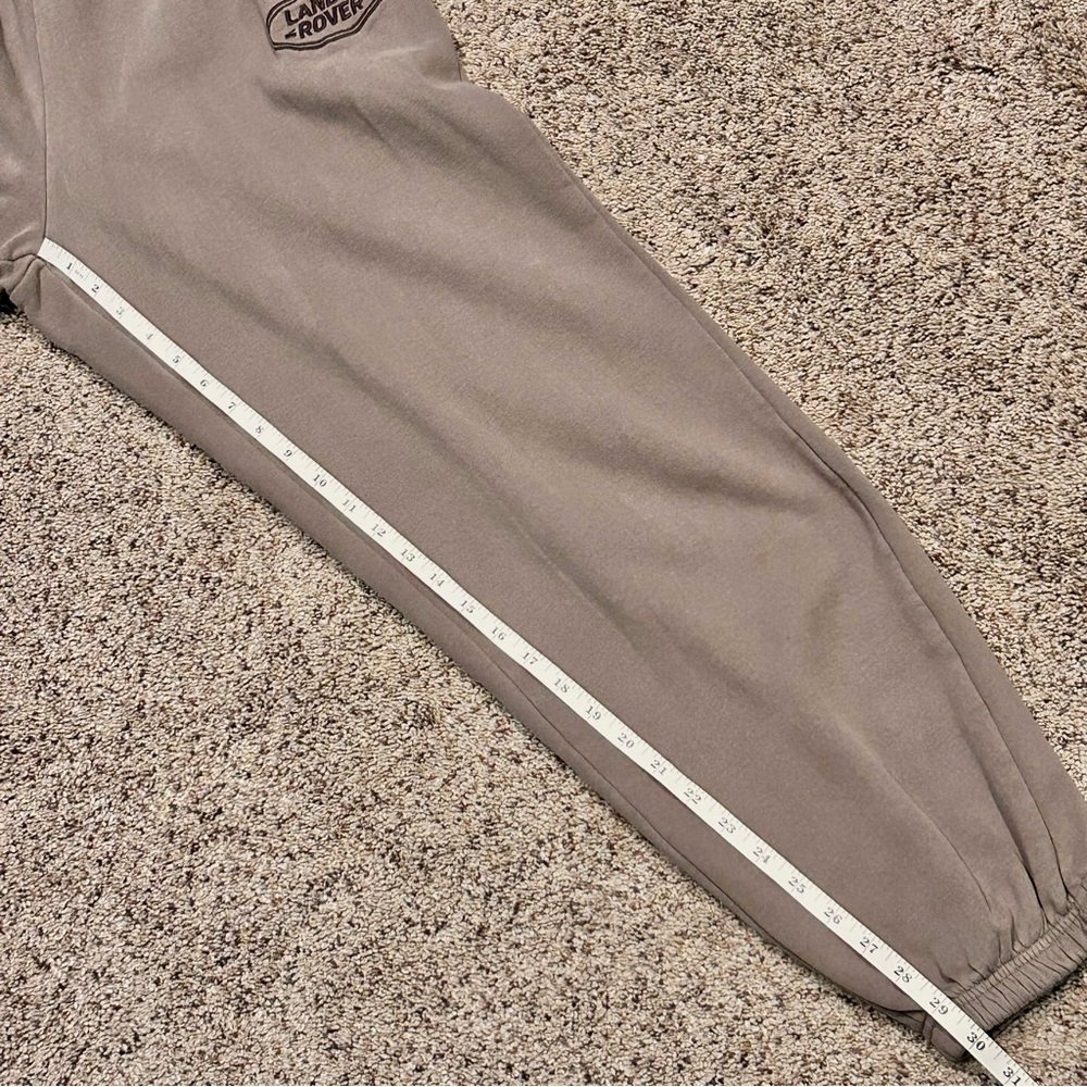 Land Rover X PacSun Taupe Fleece Jogger Sweatpants Embroidered Logo Unisex M - Picture 11 of 16